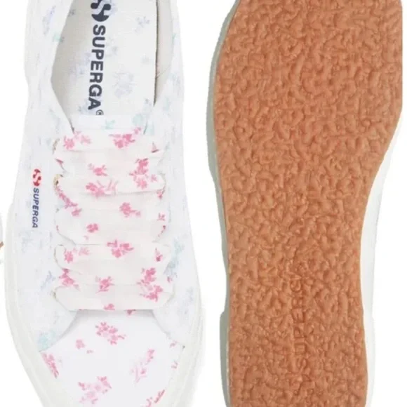 SUPERGA Floral Canvas Low Top Sneakers - Picture 3 of 12